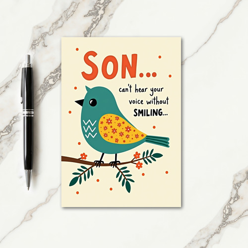 Smiling Son Thinking Of You Card