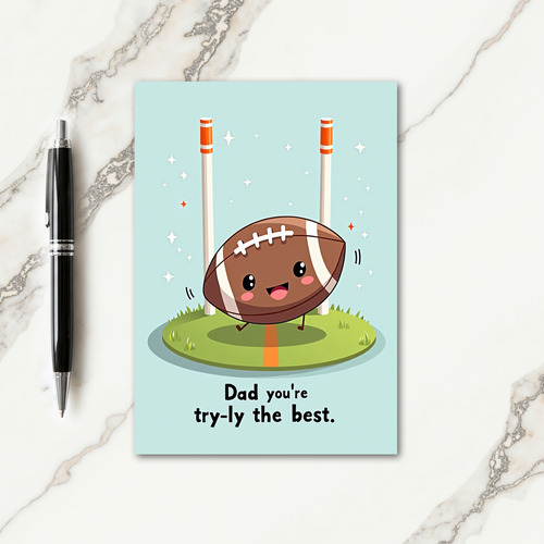 Smiling Sports Ball Fathers Day Card