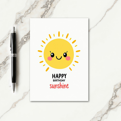 Smiling Star Birthday Card