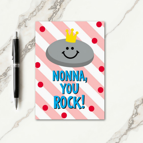 Smiling Stone Nonna Rocks Card
