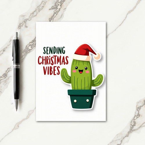 Sending Christmas Vibes Holiday Card