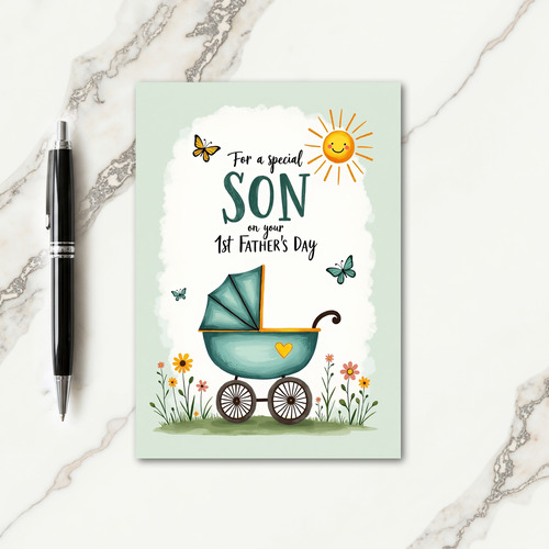 Smiling Sun Fathers Day Card