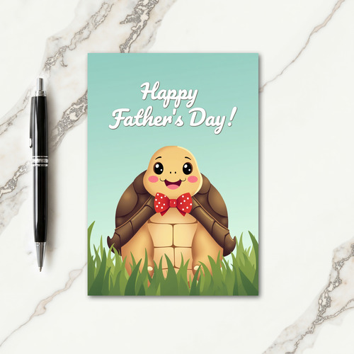 Smiling Tortoise Fathers Day Card