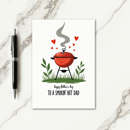 Smoked Hearts Fathers Day Card