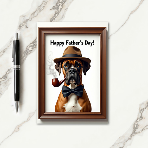 Smoking Dog Fathers Day Card
