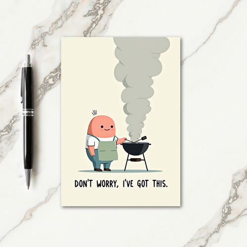 Smoky Fathers Day Bbq Art Card