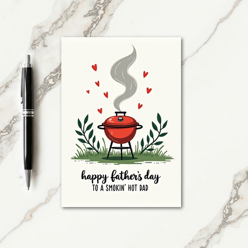 Smoky Fathers Day Heartfelt Card