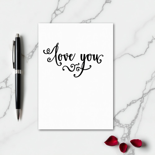 Smooth Minimalist Love You Card