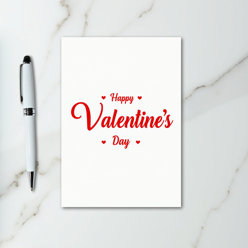 Smooth Red Hearts Valentines Day Card