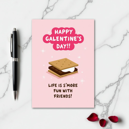 Smores Fun Friends Galentines Day Card
