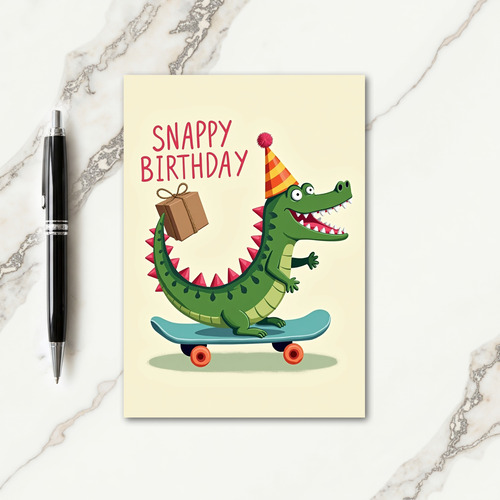 Snappy Reptile Birthday Card