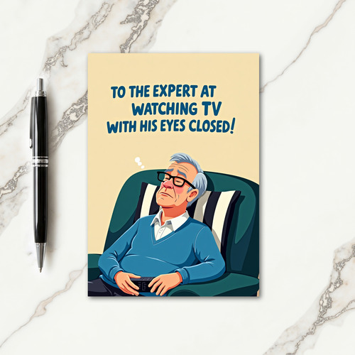 Snoozing Pop Art Fathers Day Card