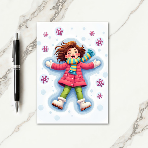 Snow Angel Christmas Card