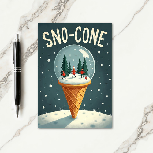 Snow Cone Christmas Card