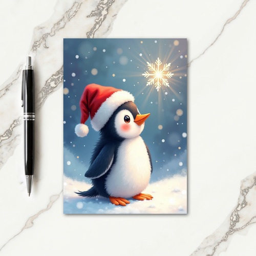 Snow Creatures Bright Christmas Card