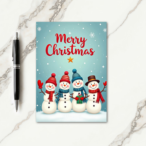 Snow Figures Christmas Card