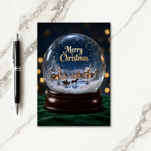 Snow Globe Christmas Card