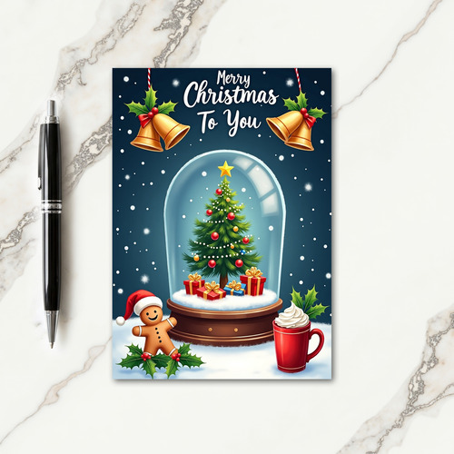 Snow Globe Festive Card