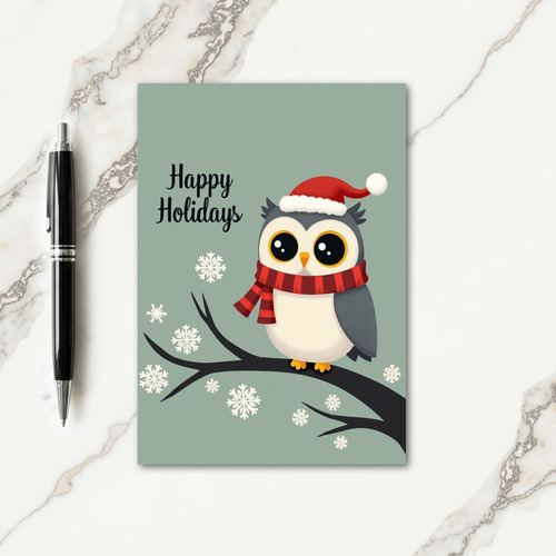 Snowflake Bird Christmas Card