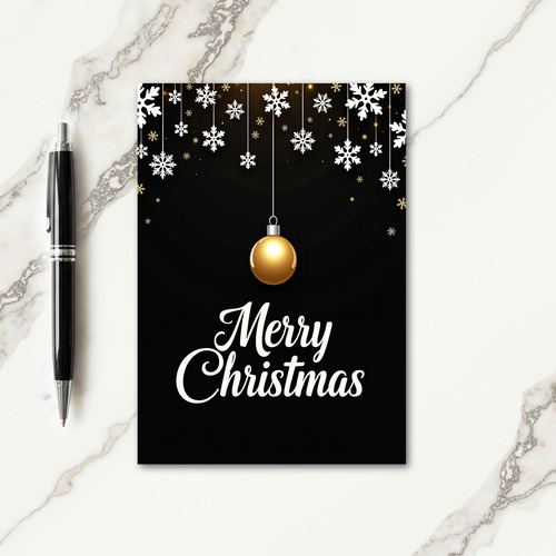 Snowflake Glow Christmas Card