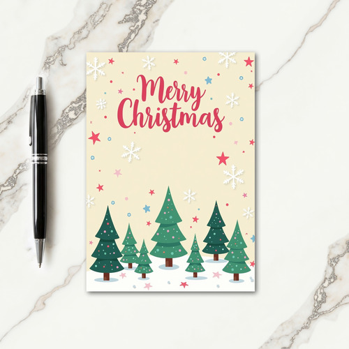Snowflake Star Christmas Card