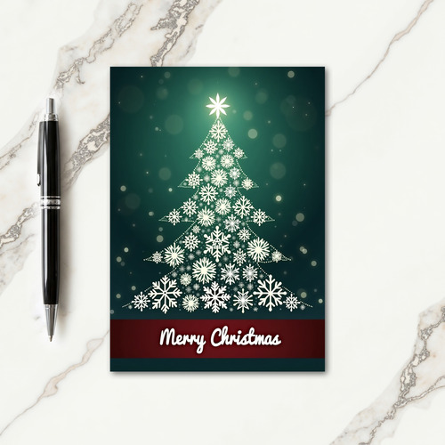 Snowflake Tree Christmas Card