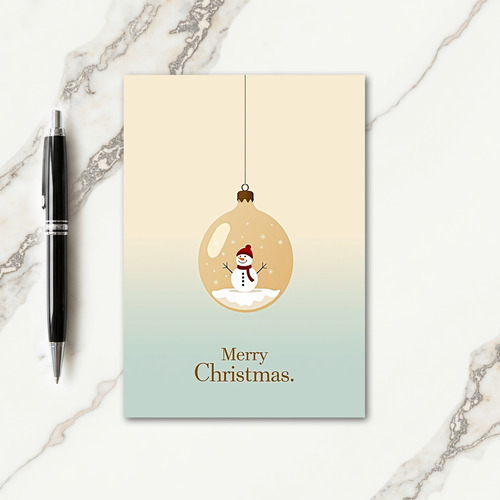 Snowman Bauble Holiday Card