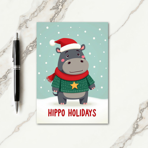 Snowy Animal Christmas Card