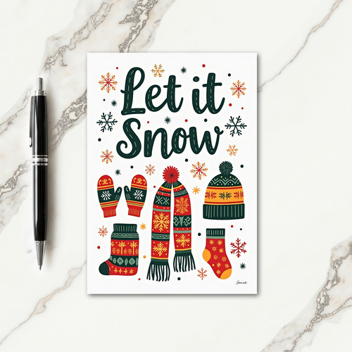 Snowy Apparel Winter Card