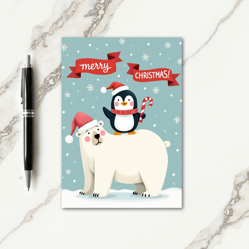 Snowy Bear Christmas Card