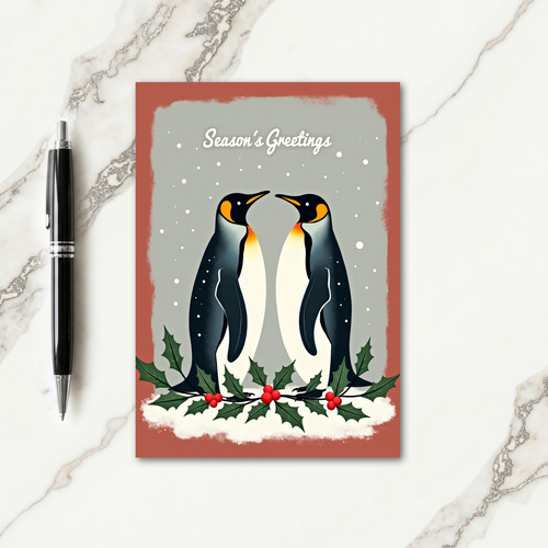 Snowy Birds Christmas Card