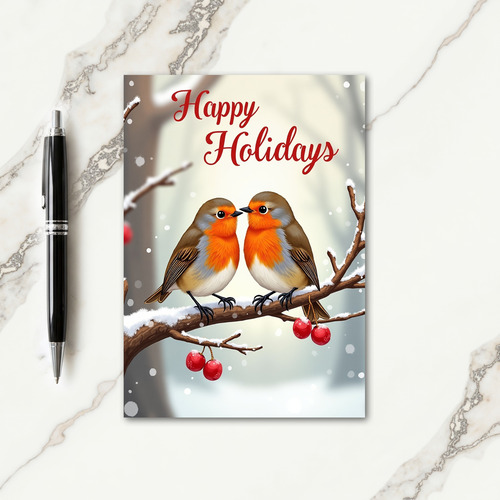 Snowy Birds Winter Card