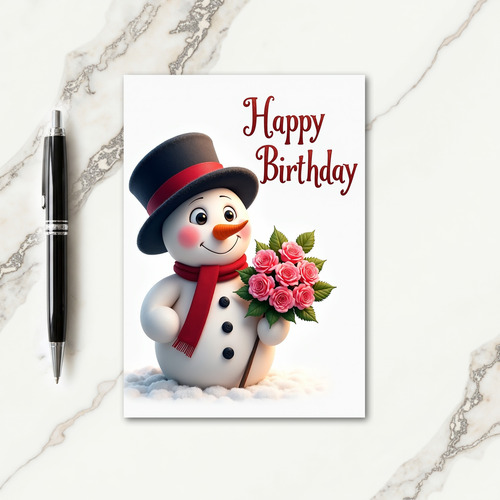 Snowy Birthday Card