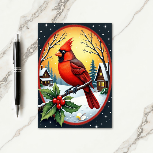 Snowy Branch Christmas Card