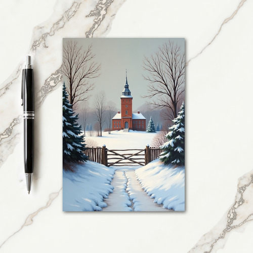 Snowy Brick Christmas Card