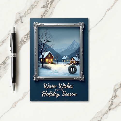 Snowy Cabin Christmas Card