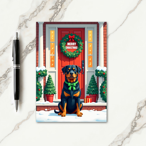 Snowy Canine Christmas Card thumbnail