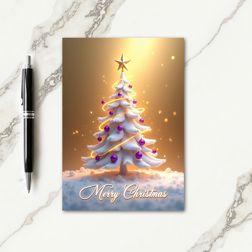 Snowy Christmas Ornaments Card