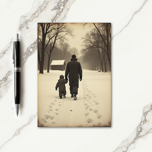 Snowy Day Fathers Love Card