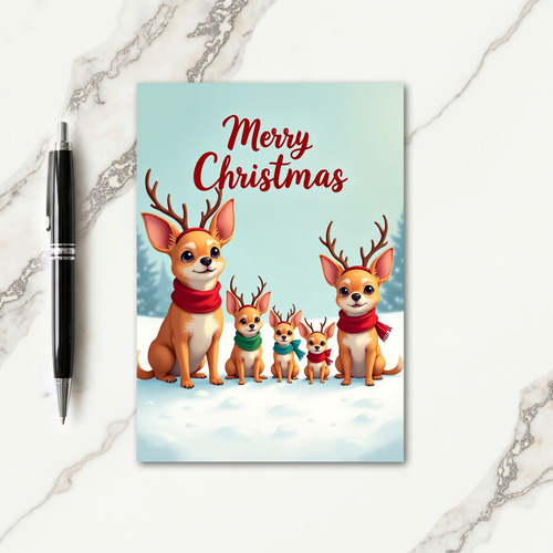Snowy Dog Christmas Card