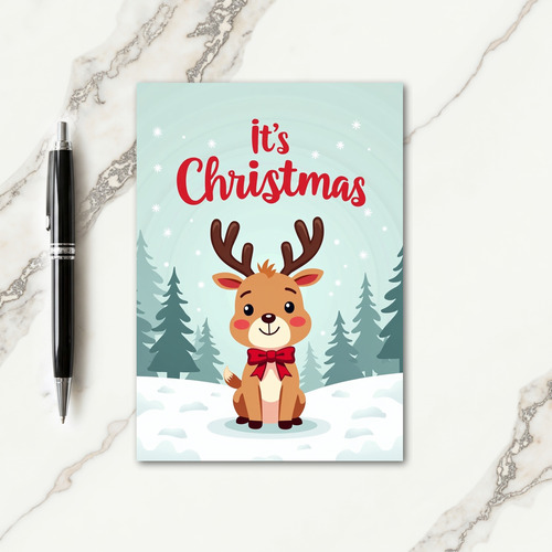 Snowy Fawn Winter Card