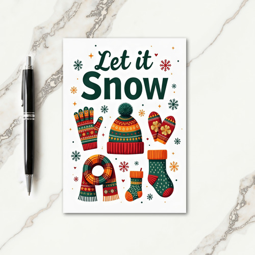 Snowy Folk Art Card