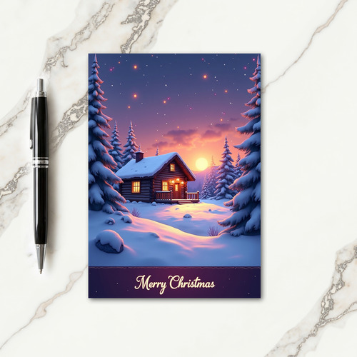 Snowy Forest Christmas Card thumbnail