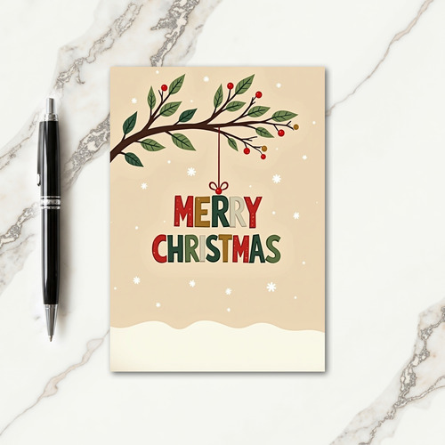 Snowy Forest Holiday Card