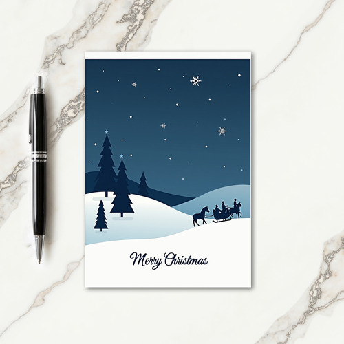 Snowy Hills Christmas Card