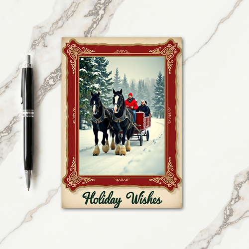 Snowy Horse Team Christmas Card