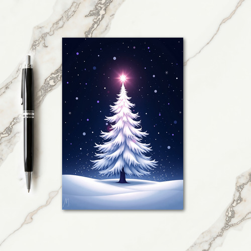 Snowy Night Christmas Card