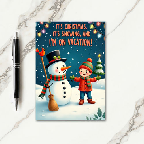 Snowy Night Lights Card