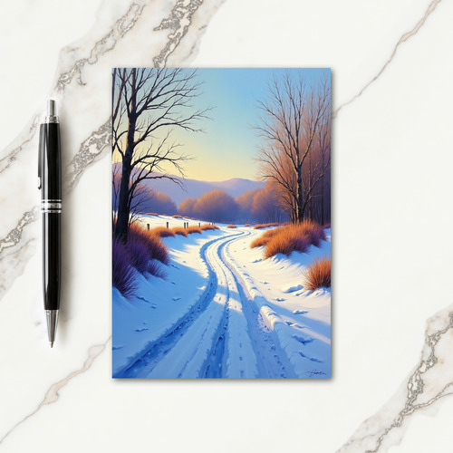 Snowy Path Christmas Card