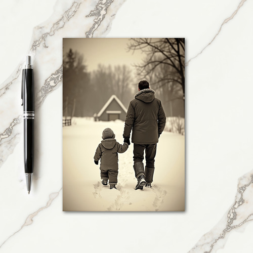 Snowy Path Fathers Day Card